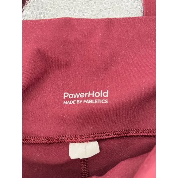 Fabletics Power Hold Maroon Red Athletic Leggings Women's - Picture 6 of 7